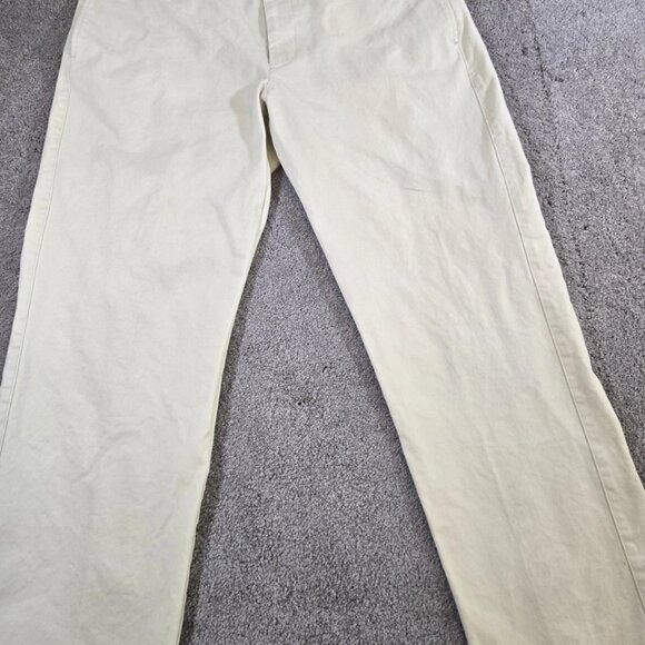 Orvis Pants Mens 36x30 Beige Khaki Straight Leg Pleated Chino Trousers‎ Slacks - Picture 2 of 10